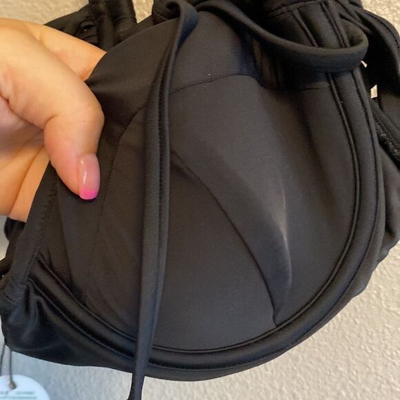 NWT- Swiminista Black ”JOY” bikini braided top with gold hardware- Size Small - Picture 14 of 14